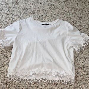 forever 21 white floral top